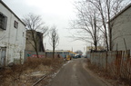 Staten Island North Shore right-of-way near N Burgher Avenue. The ROW forms a dirt road that can be driven east and west of this