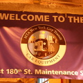 Welcome flag @ East 180th Street Maintenance Facility (Bronx). Photo taken by Brian Weinberg, 4/15/2007.