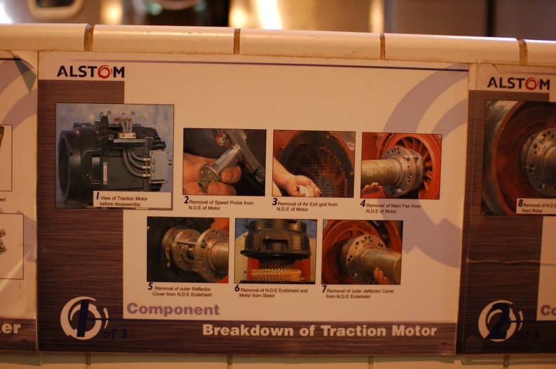 Poster of the breakdown of an Alstom traction motor @ East 180th Street Maintenance Facility (Bronx). Photo taken by Brian Weinberg, 4/15/2007. DSC_2419.jpg