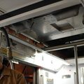 R-142 6736 @ East 180th Street Maintenance Facility (Bronx). B-end air conditioning unit is being installed. Photo taken by Bria