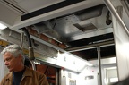 R-142 6736 @ East 180th Street Maintenance Facility (Bronx). B-end air conditioning unit is being installed. Photo taken by Bria