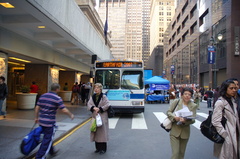 MTA NYCT Bus Orion VII 6749 @ Vanderbilt Avenue and 44th Street (Grand Central Terminal) as part of a display in an Earth Day fa