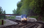 Amtrak P32AC-DM 704 @ Riverdale (Empire Service train #242). Photo taken by Brian Weinberg, 5/20/2007.