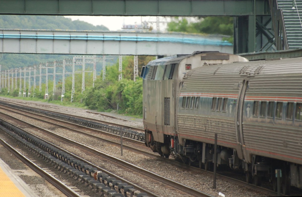 Amtrak P32AC-DM 704 @ Riverdale (Empire Service train #242). Photo taken by Brian Weinberg, 5/20/2007.