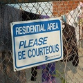 Rockaway Pkwy (L). Sign: Residential Area - Please Be Courteous. Photo taken by Brian Weinberg, 5/28/2007.