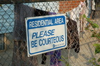Rockaway Pkwy (L). Sign: Residential Area - Please Be Courteous. Photo taken by Brian Weinberg, 5/28/2007.
