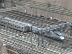 NJT Arrow III 1365 and Amtrak Acela 2032 @ Penn Station. Photo taken by Brian Weinberg, 8/17/2007.