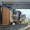 CSX GE C40-8W 7707 and 7826 @ Tri-Rail Metrorail Transfer Station. Photo taken by Brian Weinberg, 9/12/2007.