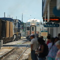 CSX GE C40-8W 7707 and 7826 and Tri-Rail cab car 501 @ Tri-Rail Metrorail Transfer Station. Photo taken by Brian Weinberg, 9/12/