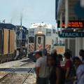 CSX GE C40-8W 7707 and 7826 and Tri-Rail cab car 501 @ Tri-Rail Metrorail Transfer Station. Photo taken by Brian Weinberg, 9/12/