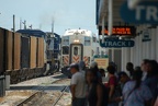 CSX GE C40-8W 7707 and 7826 and Tri-Rail cab car 501 @ Tri-Rail Metrorail Transfer Station. Photo taken by Brian Weinberg, 9/12/