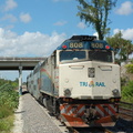 Tri-Rail F40PHC-2C 808 @ Sheridan Street Station. Photo taken by Brian Weinberg, 9/12/2007.