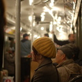 R-1 381 @ Lower East Side - 2 Av (V). Interior. Note: this is a museum train operating in revenue service during the holiday sea