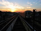 October 20, 2003 - Flushing line night photos, redbird, R-142A at Corona Yard