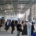 Commuters and tourists exiting PATH's new WTC station on the first weekday of operation. Photo taken by Brian Weinberg, 11/24/20