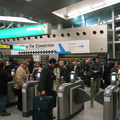 AirTrain customers @ Howard Beach swiping and/or arguing and being let in/out for free.