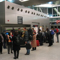 AirTrain customers who have come off the (A) @ Howard Beach are waiting to buy PPR's to pay the $5 AirTrain fare.