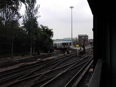 Jamaica Yard, as seen from the MOD train. Photo taken by Brian Weinberg, 6/8/2003.
