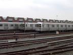 Jamaica Yard, as seen from the MOD train. Photo taken by Brian Weinberg, 6/8/2003.