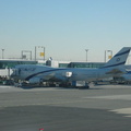 EL AL Boeing 747-400 4X-ELA @ Terminal 4 (JFK). Photo taken by Brian Weinberg, 1/11/2004.