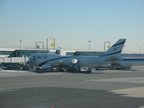 EL AL Boeing 747-400 4X-ELA @ Terminal 4 (JFK). Photo taken by Brian Weinberg, 1/11/2004.