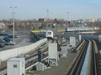 AirTrain JFK Yard on the Howard Beach leg. Photo taken by Brian Weinberg, 1/11/2004.