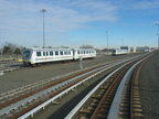 AirTrain JFK Yard on the Howard Beach leg. Photo taken by Brian Weinberg, 1/11/2004.