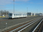 AirTrain JFK Yard on the Howard Beach leg. Photo taken by Brian Weinberg, 1/11/2004.