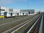 AirTrain JFK Yard on the Howard Beach leg. Photo taken by Brian Weinberg, 1/11/2004.