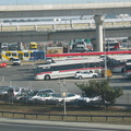 Avis RTS buses near the Federal Circle station of the AirTrain. Photo taken by Brian Weinberg, 1/11/2004.