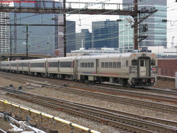 NJT Comet V Cab 6004 @ Harrison, NJ. Photo taken by Brian Weinberg, 2/12/2004.