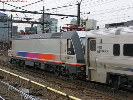 NJT ALP46 4617 @ Harrison, NJ. Photo taken by Brian Weinberg, 2/12/2004.