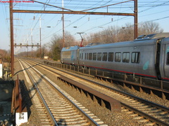 Amtrak Acela Express Power Car 2007 @ Edison, NJ. Photo taken by Brian Weinberg, 2/13/2004.