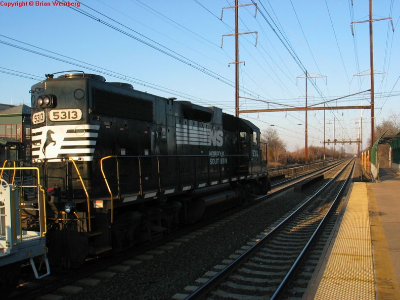 NS GP38-2 5313 @ Edison, NJ. Photo taken by Brian Weinberg, 2/13/2004. IMG_8601.jpg