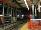 Outbound platforms of the Newark City Subway @ Newark Penn Station. Photo taken by Brian Weinberg, 2/16/2004.