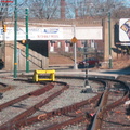 Exiting the Branch Brook Park station of the  Newark City Subway. Photo taken by Brian Weinberg, 2/16/2004.
