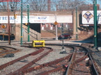 Exiting the Branch Brook Park station of the  Newark City Subway. Photo taken by Brian Weinberg, 2/16/2004.