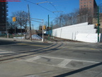 Exiting the Branch Brook Park station of the  Newark City Subway. Photo taken by Brian Weinberg, 2/16/2004.