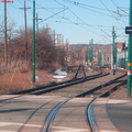 Exiting the Silver Lake (Belleville) station. Photo taken by Brian Weinberg, 2/16/2004.