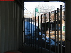 Newark City Subway Norfolk Street station. Note the abandoned trolley ramps to the left and right of the NCS tracks. Photo taken