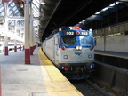 Amtrak AEM7 932 @ Newark Penn Station. Photo taken by Brian Weinberg, 2/16/2004.