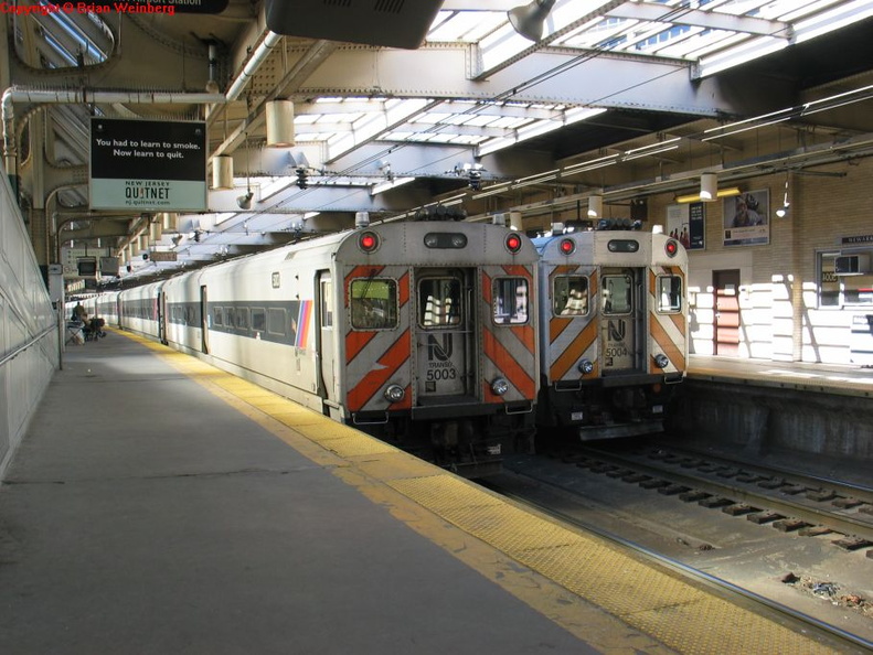 NJT Comet III Cabs 5003 and 5004 @ Newark Penn Station. Photo taken by Brian Weinberg, 2/16/2004.