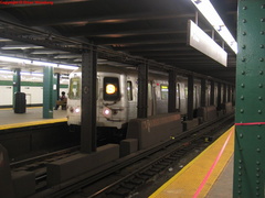 NYCT R-46 6078 @ West 4 St (Grand Street Shuttle). Photo taken by Brian Weinberg, 2/16/2004.