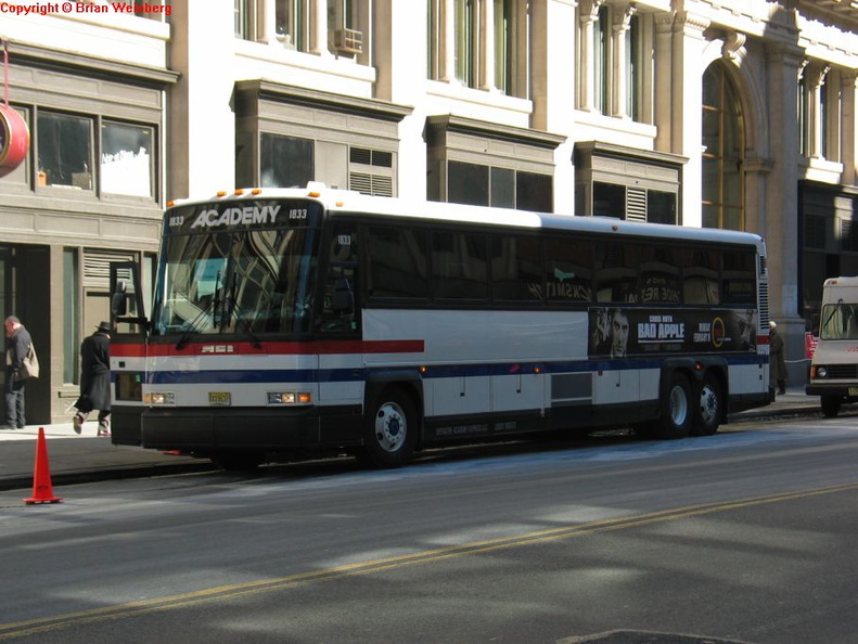 Academy MCI D4500 1833 @ 23 St/5 Av. Photo taken by Brian Weinberg, 2/16/2004. IMG_8749.jpg