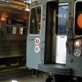 R-68 2654 @ Concourse Yard. These cars were cleaned up for the press tours of the Manhattan Bridge reopening. Here they are read