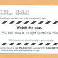 Safety Series: Watch the gap. You can't miss it. It's right next to the train.