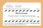 Safety Series: Watch the gap. You can't miss it. It's right next to the train.