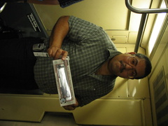 BMTman showing off Mark W's new Proto 1000 powered R-17 HO subway car model