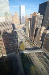 WFC, Route 9A / West Street, and the WTC site, looking north. Photo taken by Brian Weinberg, 12/3/2006.