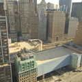 Route 9A / West Street and the Brooklyn Battery Tunnel parking garage. Photo taken by Brian Weinberg, 12/3/2006.